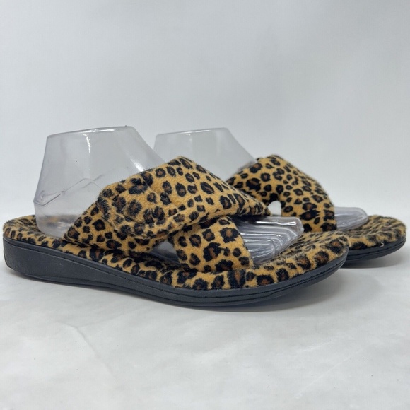 Vionic Shoes - Vionic Relax Orthaheel Orthotic Slippers Sandals Natural Leopard Size 9